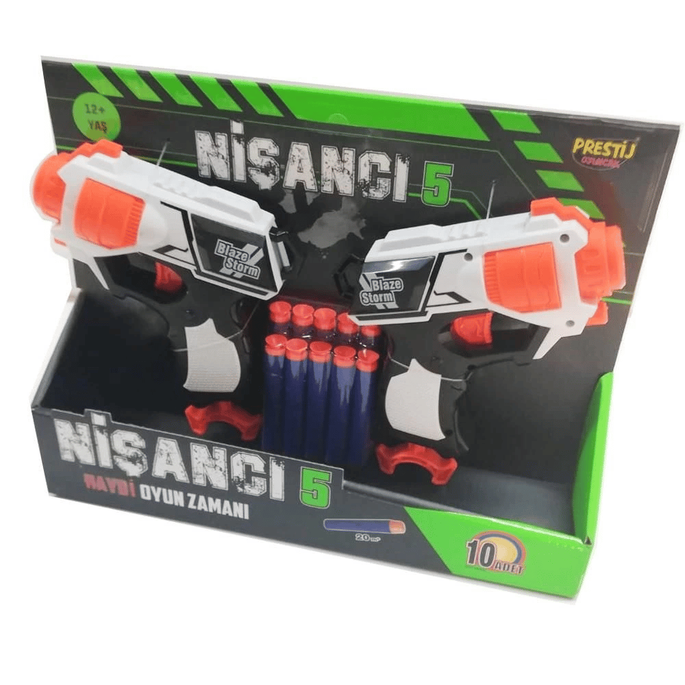 Nişancı Oyuncak Silah Sünger Atan 2li