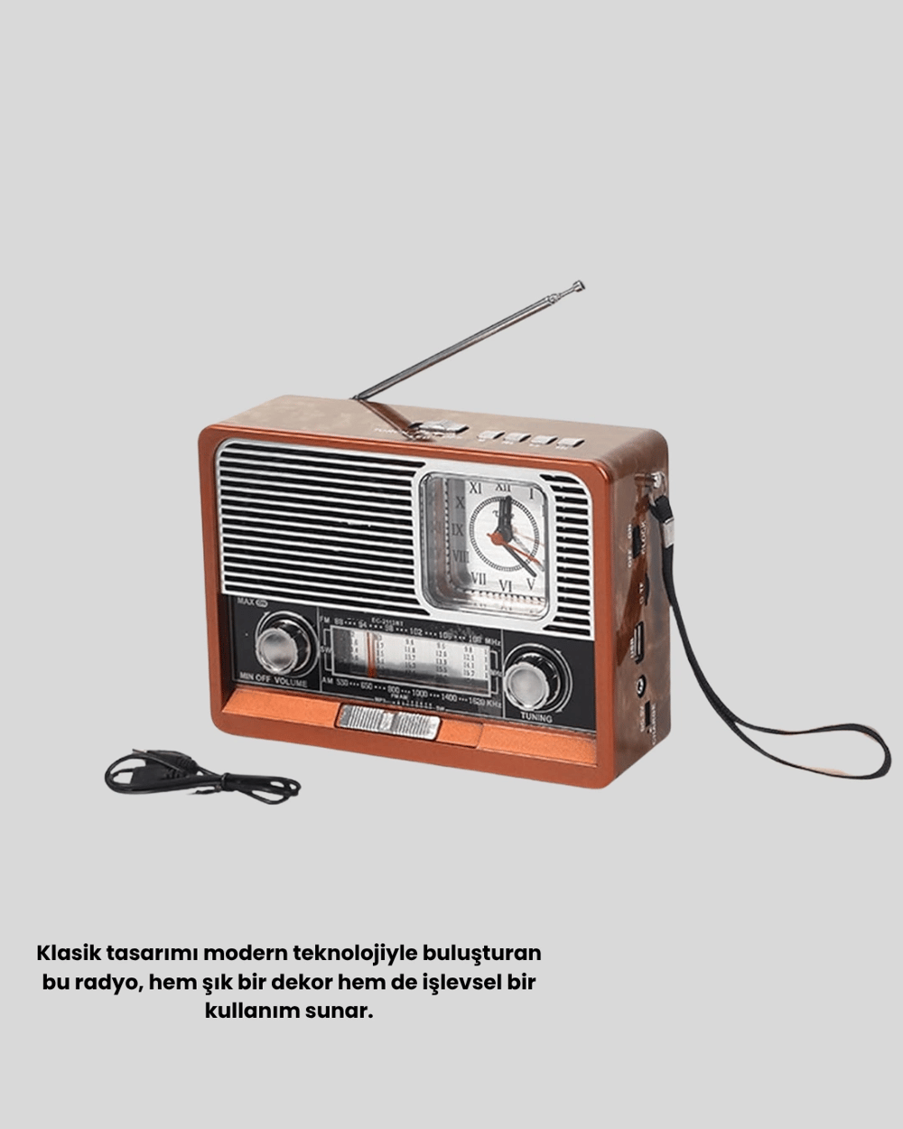 Nostaljik Radyo – Şık Dekoratif Tasarım ve Güvenli 2 Yıl Garanti
