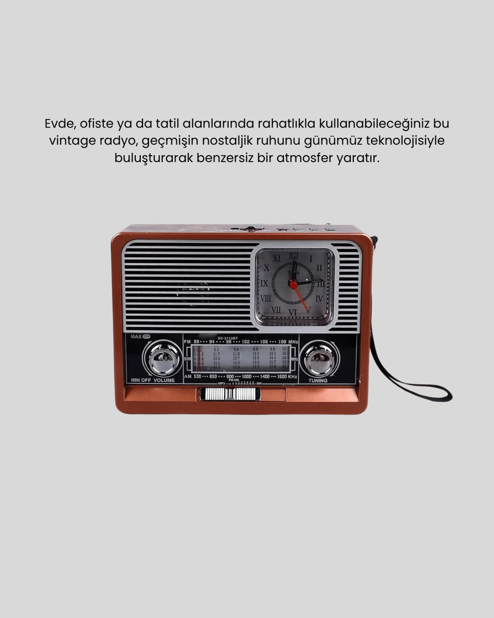 Nostaljik Radyo – Şık Dekoratif Tasarım ve Güvenli 2 Yıl Garanti