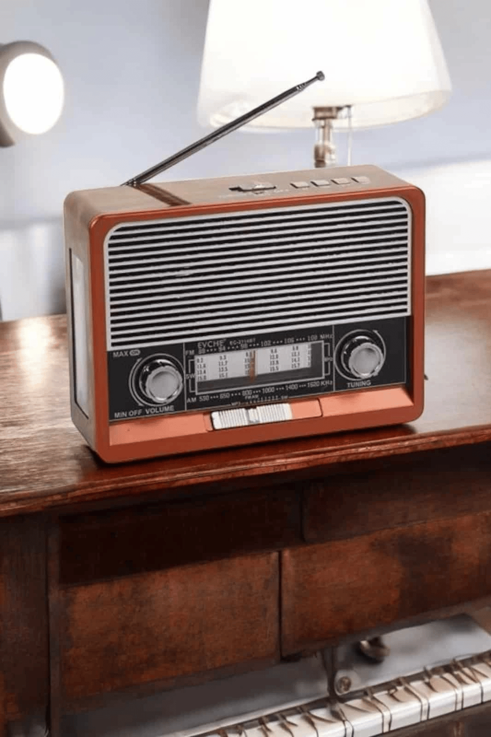 Nostaljik Radyo USB,AUX Ve SD Kart Girişli Bluetooth Bağlantılı
