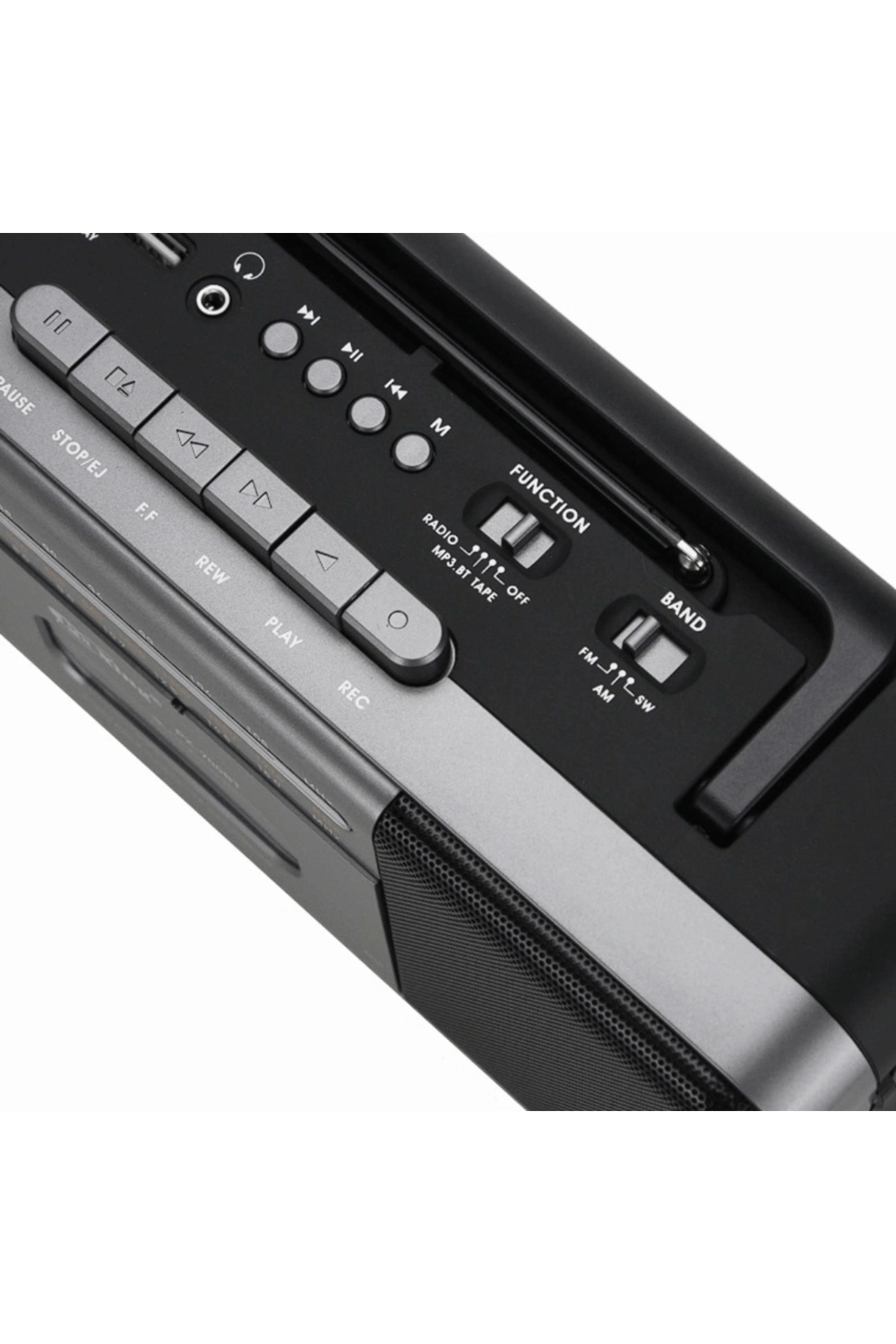 Nostaljik radyo FM radyo USB MP3 çalar kablosuz hoparlör Bluetooth gri 2 yıl garantili