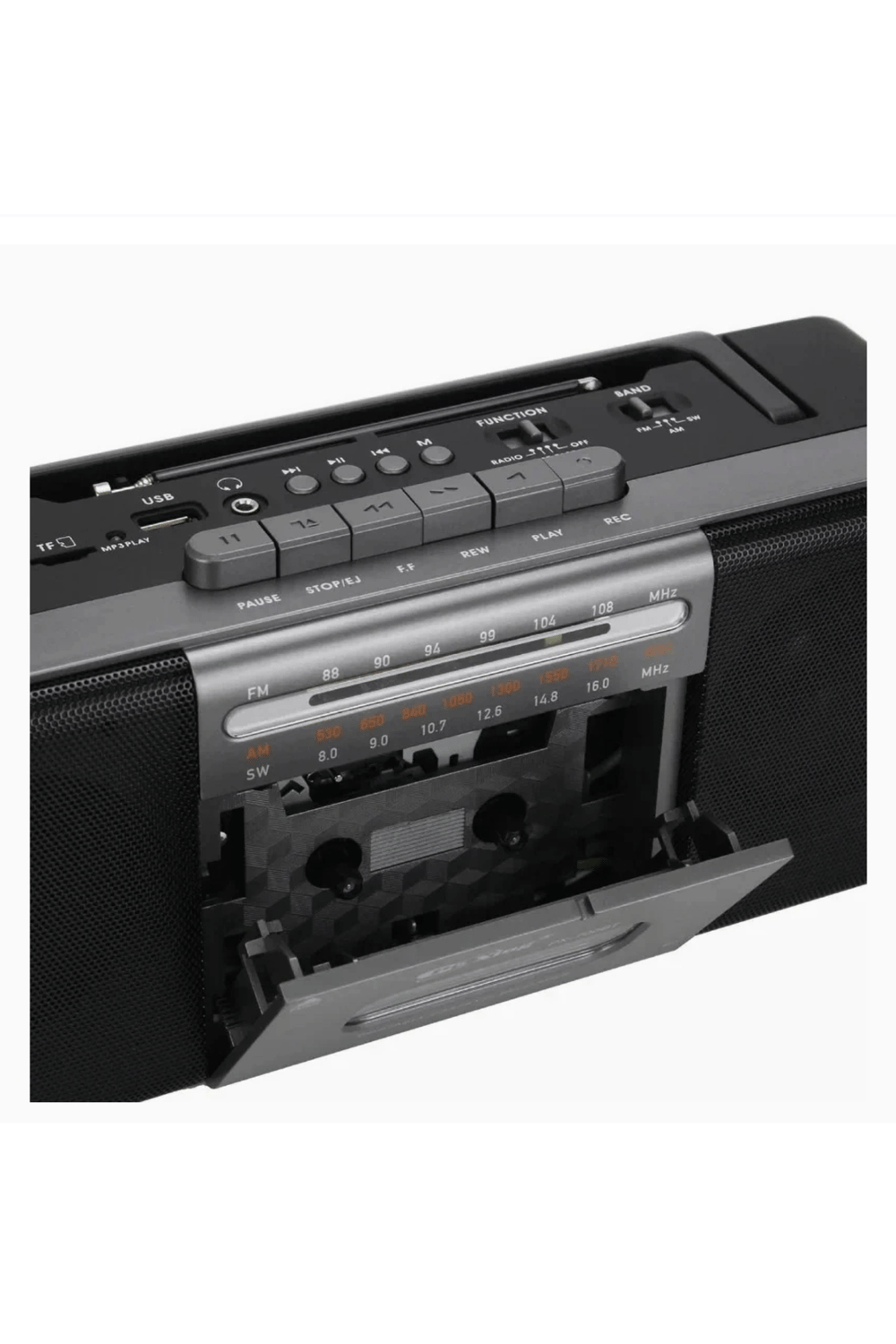 Nostaljik radyo FM radyo USB MP3 çalar kablosuz hoparlör Bluetooth gri 2 yıl garantili