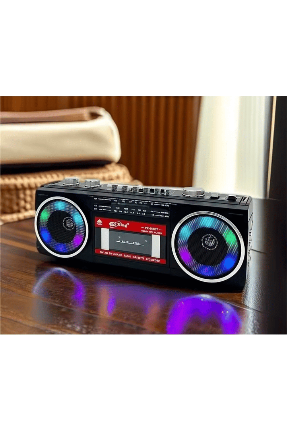 Nostaljik radyo siyah Bluetooth özellikli FM radyo USB MP3 çalar kaset çalar 2 yıl garantili