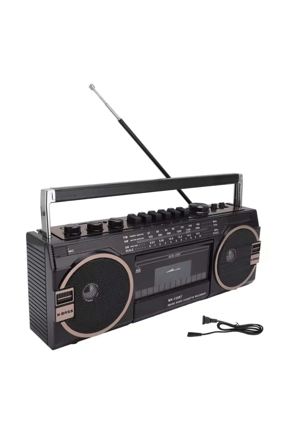 Nostaljik radyo turuncu renk bluetooth usb mp3 player fm radyo kaset çalar 2 yıl garantili