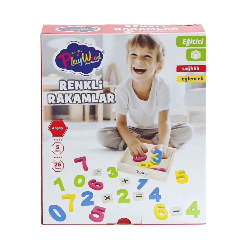 ONY-401 Ahşap Renkli Rakamlar 26 Parça