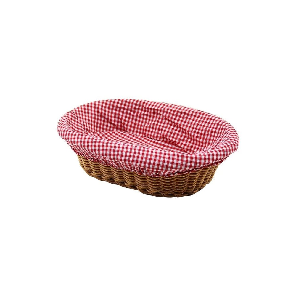 OVAL RENKLİ BEZLİ İP HASIR EKMEK SEPETİ KULPLU TABAN:11.5X20 - AĞIZ:18X28 DERİNLİK:7CM (3936)