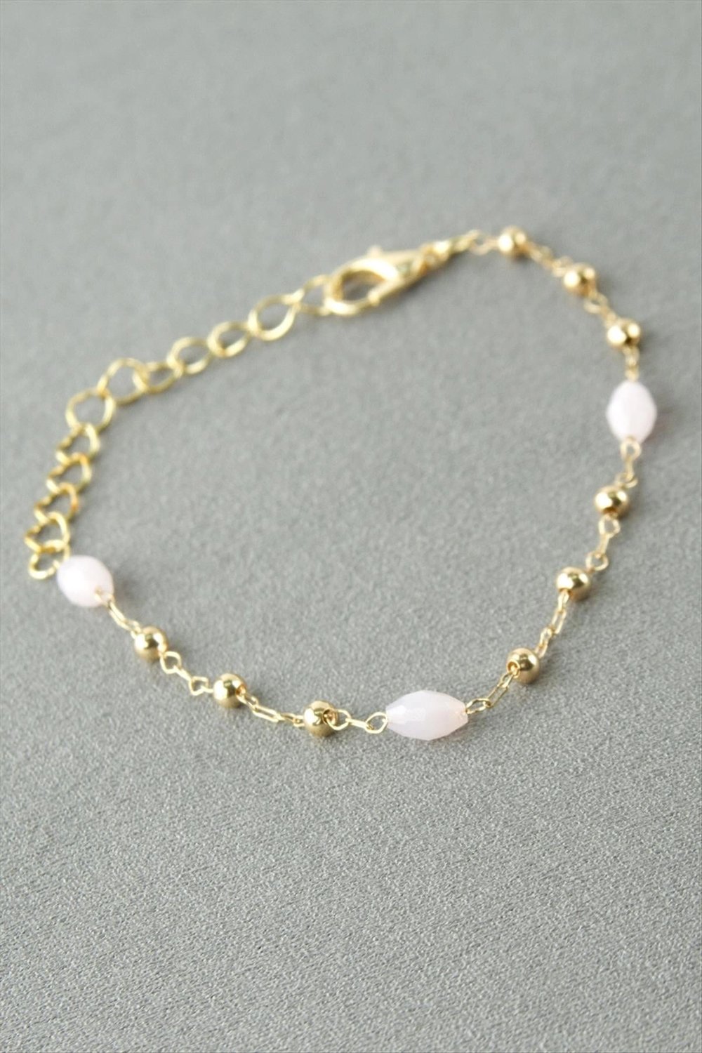 Oval Kristal Taşlı Bileklik