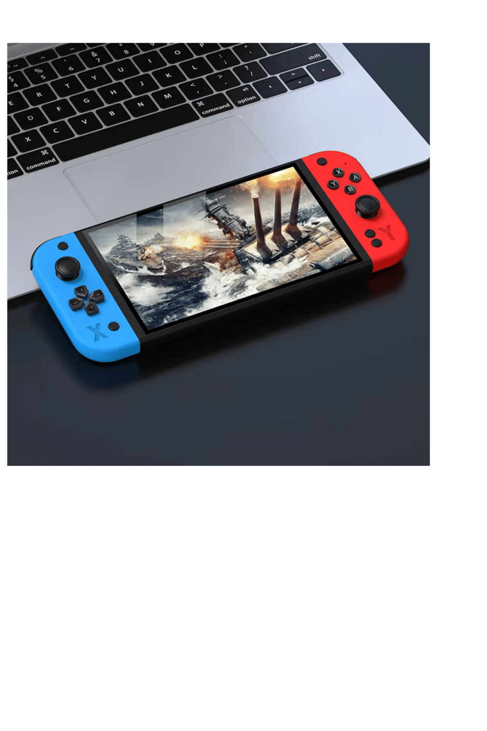 Oyun konsolu 7 inç HD ekran 2000 mAh batarya 10000+ oyun çok renkli bluetooth yok