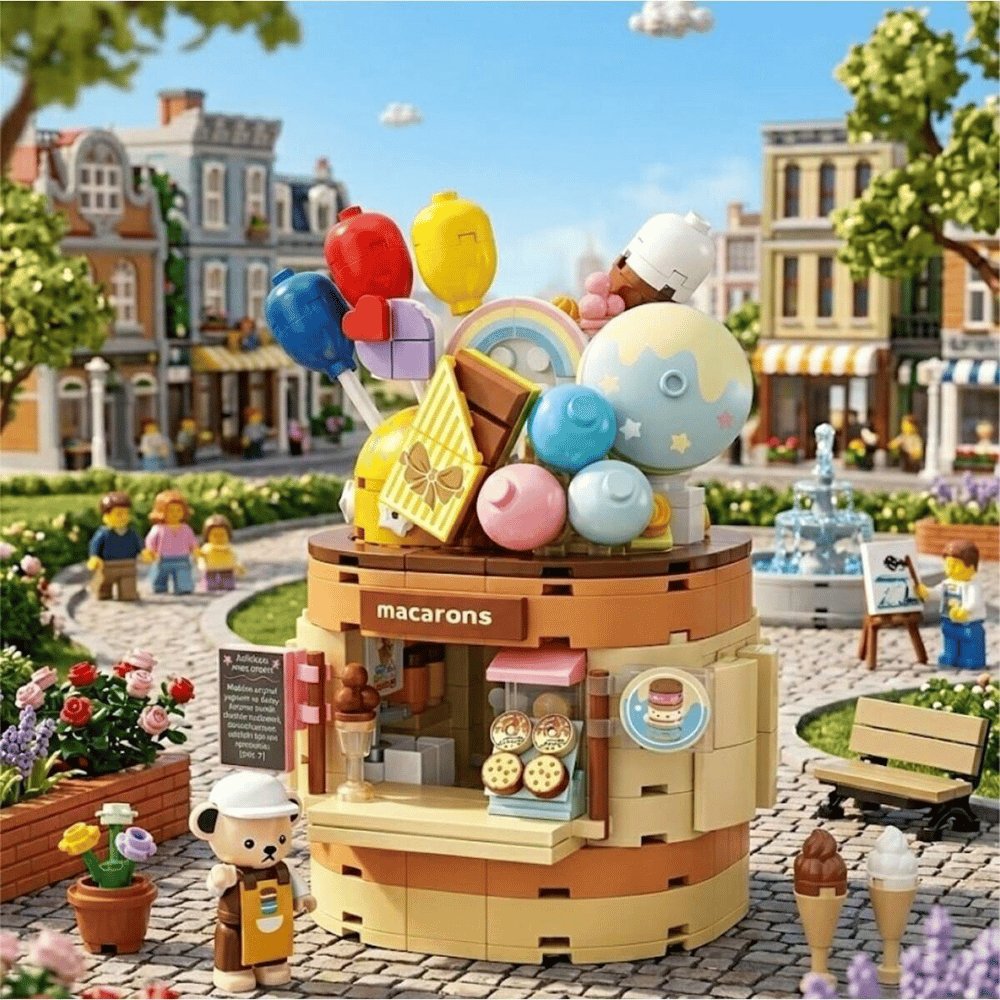 P881201 PANLOS TEDDY BEAR KOLEKSİYONU DONDURMA DÜNYASI 354 PARÇA BLOCK OYUNCAK