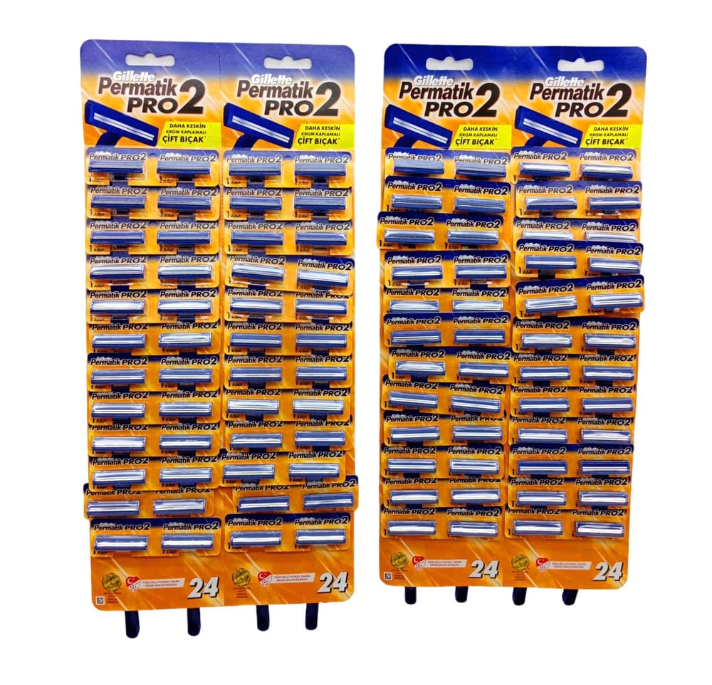 PERMATİK PRO 2 ÇİFT BIÇAKLI SAPLI JİLET 96 PARÇA (3936)