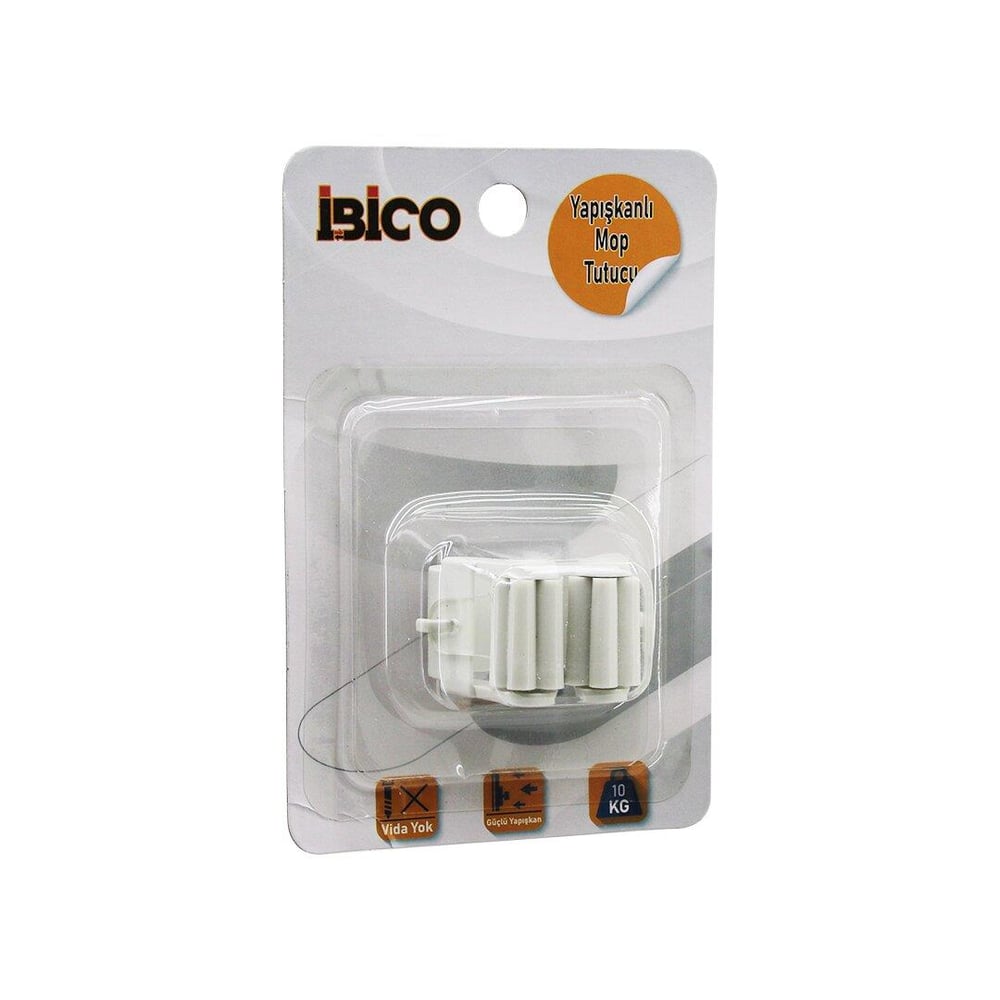 PLASTİK   MOP SAP TUTUCU - ASKI   YAPIŞKANLI MONTAJ= ŞEFFAF PVC PLAKA  10KG. TAŞIMA (3936)