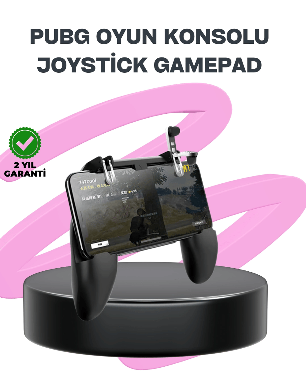 PUBG Mobile İçin Tetikleyicili Joystickli Telefon Gamepadi