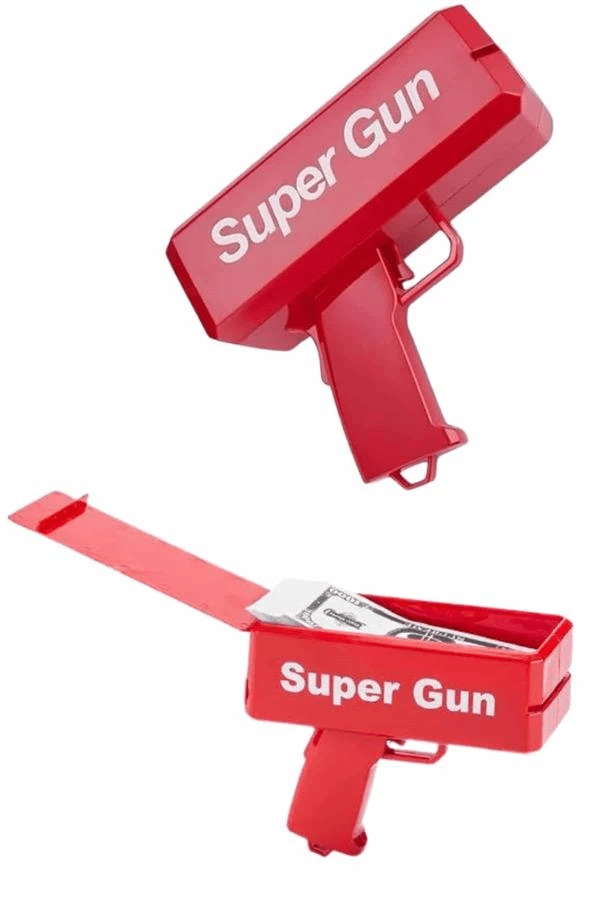 Para Dolar Atma Makinası Super Money Gun Para Saçma Fırlatma Tabancası