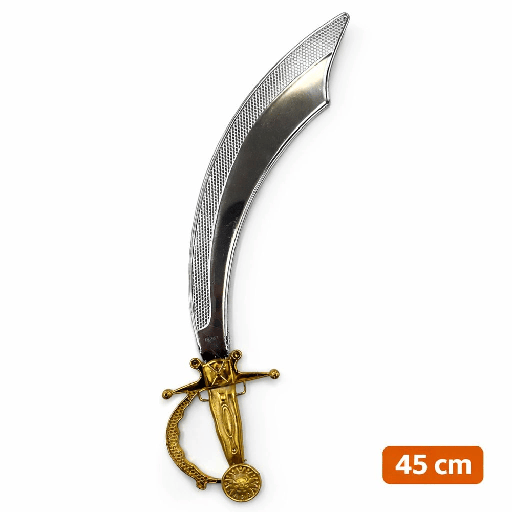 Parlak Metal Görünümlü Plastik Korsan Kılıcı 45 Cm Bx40