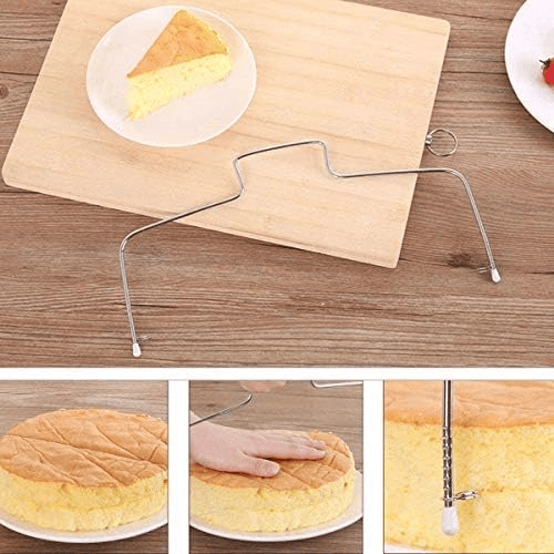 Paslanmaz Çelik Ayarlanabilir Pasta Dilimleyici – Çok Amaçlı Kesme Teli