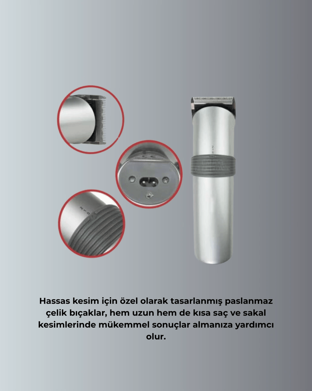 Paslanmaz Çelik Bıçaklı Tıraş Makinesi – Keskin ve Dayanıklı