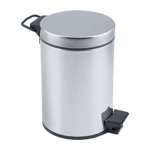 Pedallı 3lt Krom Metal Çöp Kovası Bx40
