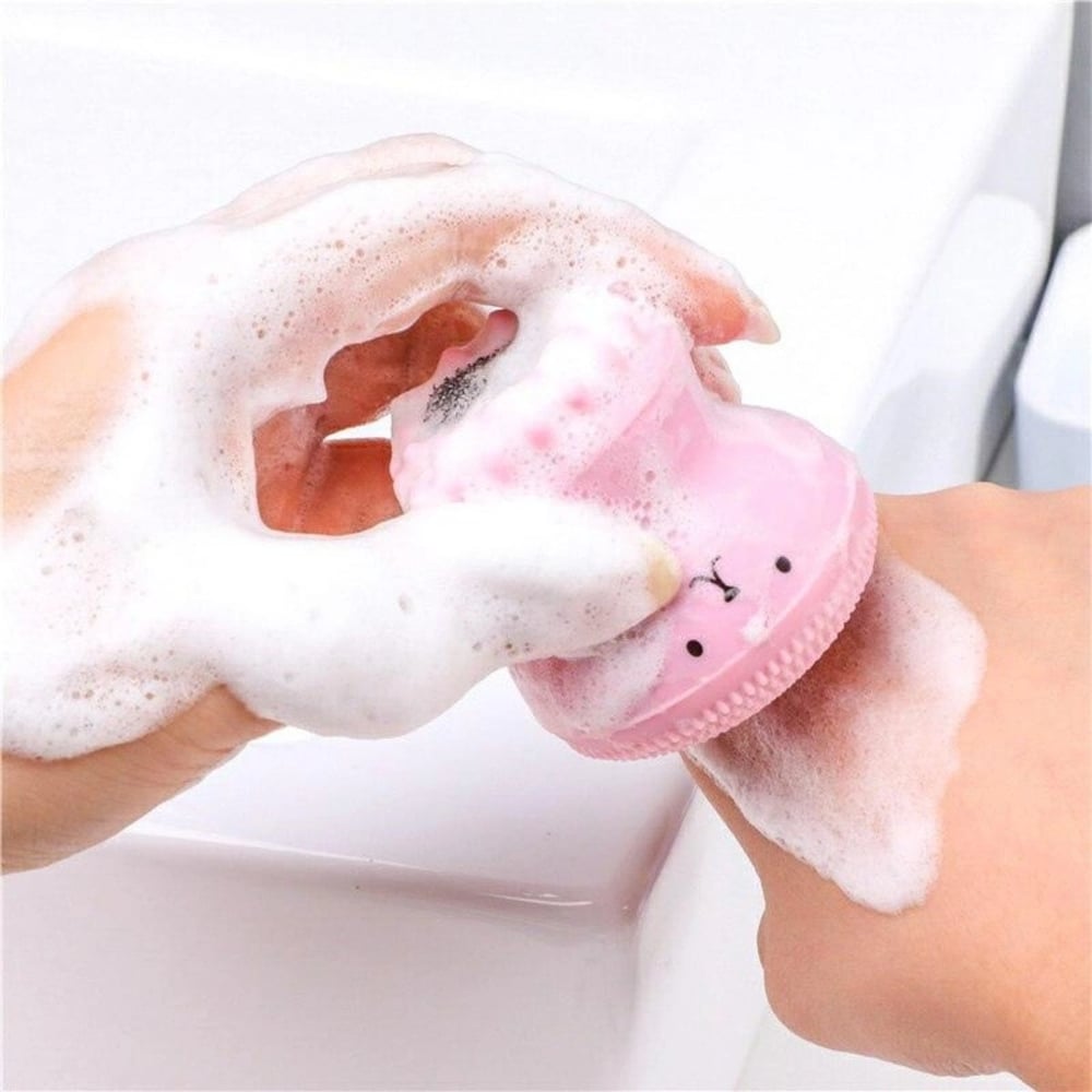 Peeling Etkili Mini El Yüz Cilt Temizleme Fırçası Silikon Temizlenmesi Kolay Siyah Nokta Giderici Bx40