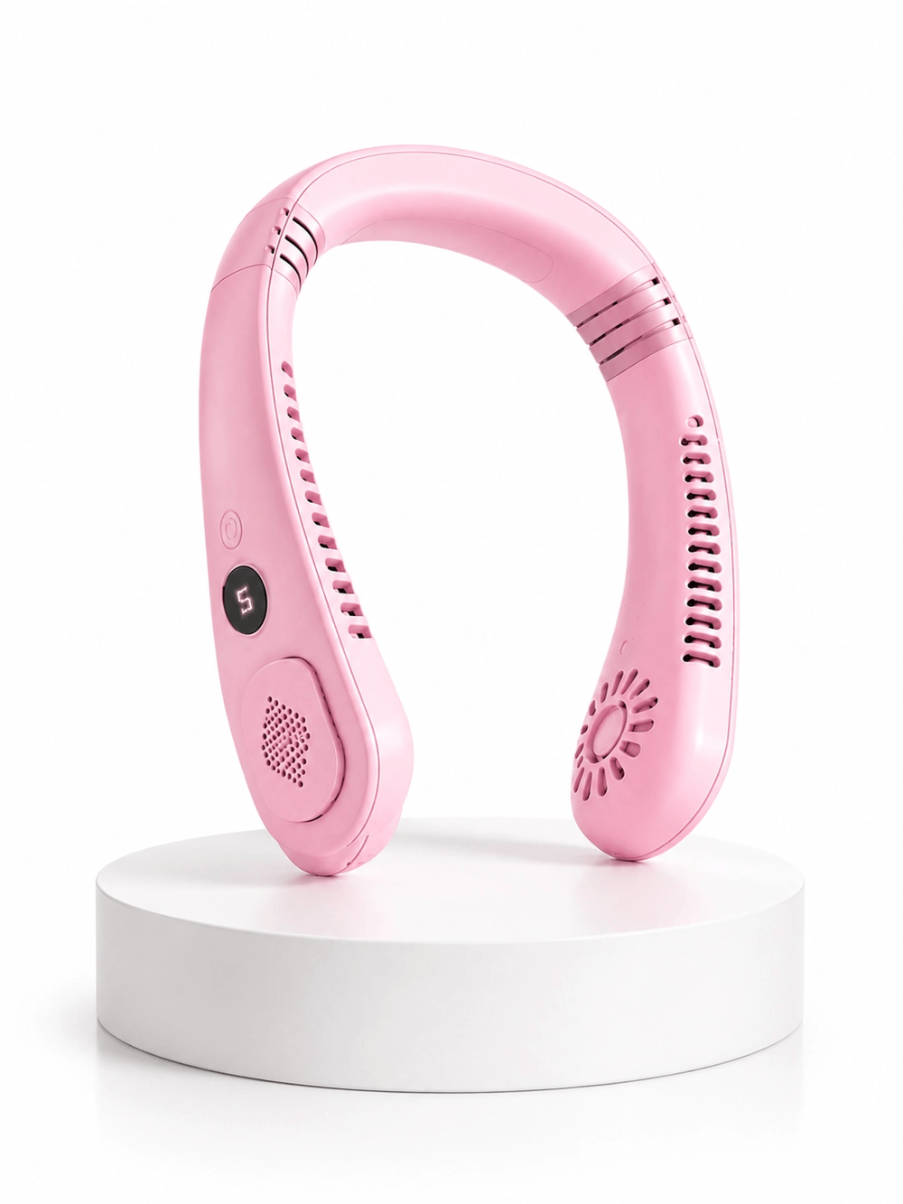Pembe Boyun Fanı Kablosuz Taşınabilir Sessiz Çalışan Kişisel Serinletici Fan