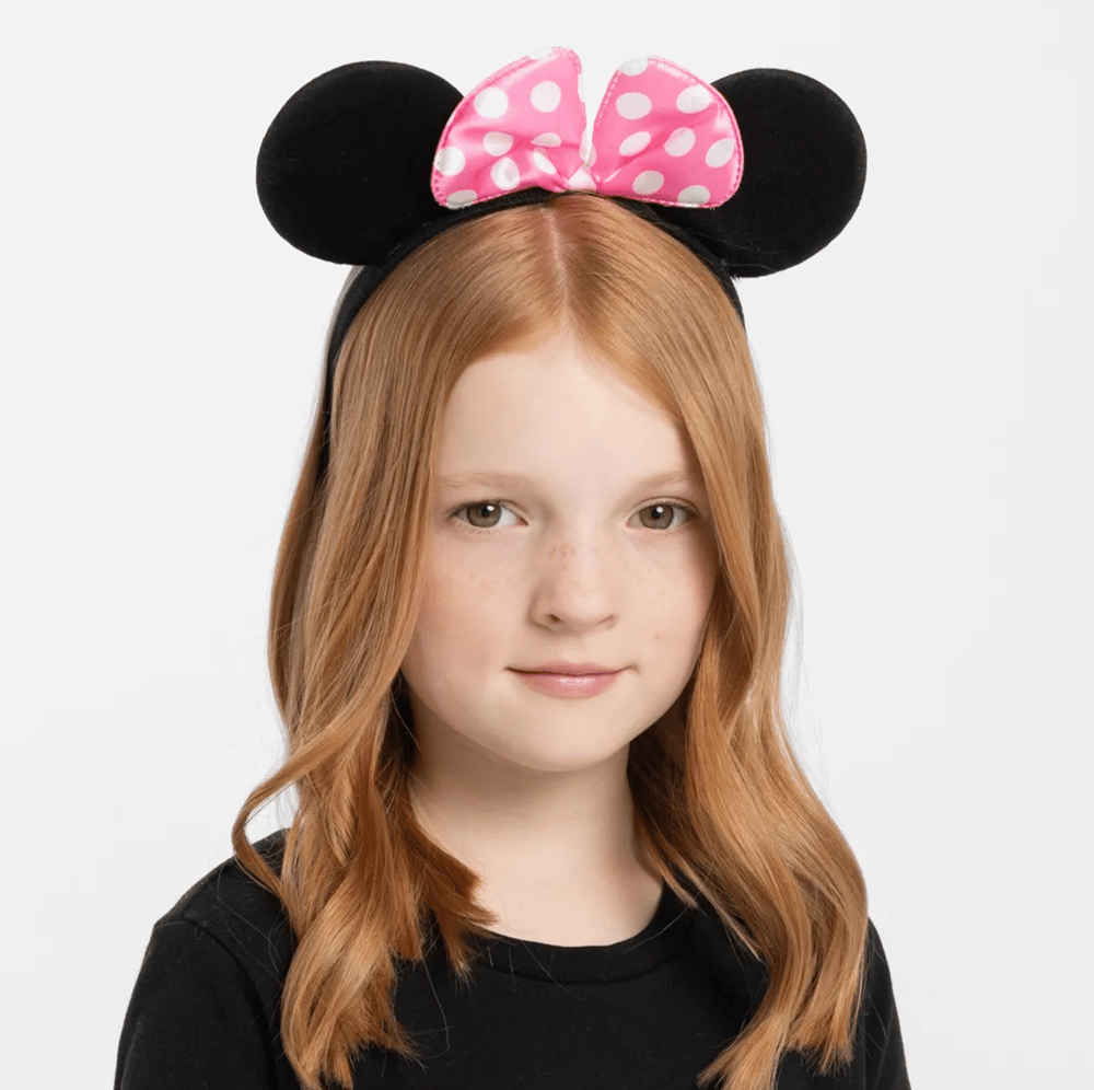 Pembe Fiyonklu Minnie Mouse Tacı Mini Kulak (3936)