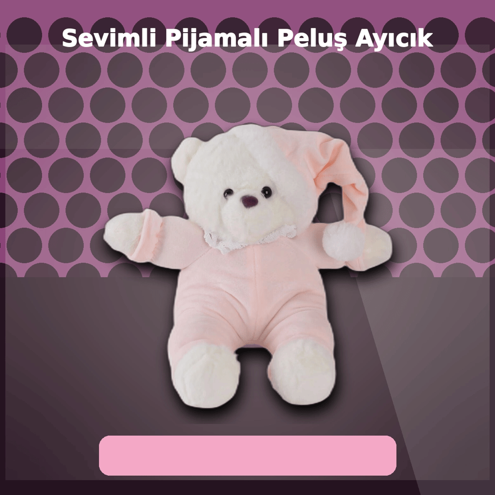 Pembe Renkli 30 cm Boyunda Yumuşak Peluş Ayıcık Oyuncak - Sevimli Tasarım