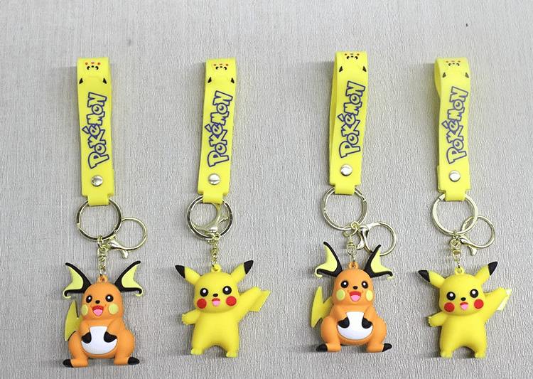 Pikachu Raichu Silikon Anahtarlık