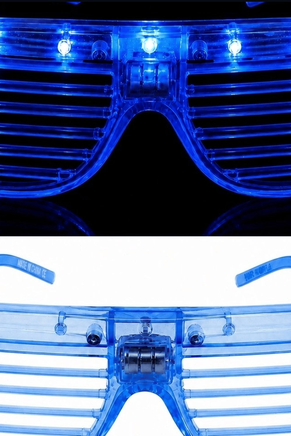 Pilli Led Işıklı Shutter Panjur Parti Gözlüğü 1 Adet Yetişkin Çocuk Aksesuarı BX-313769