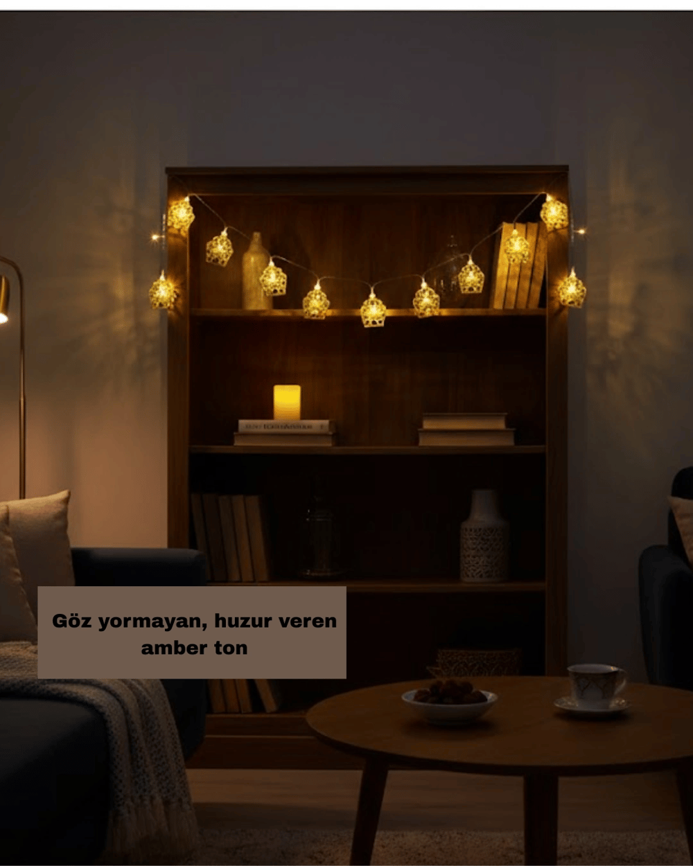 Pilli Ramazan ve Bayram LED Işık Zinciri Cami Temalı Dekoratif
