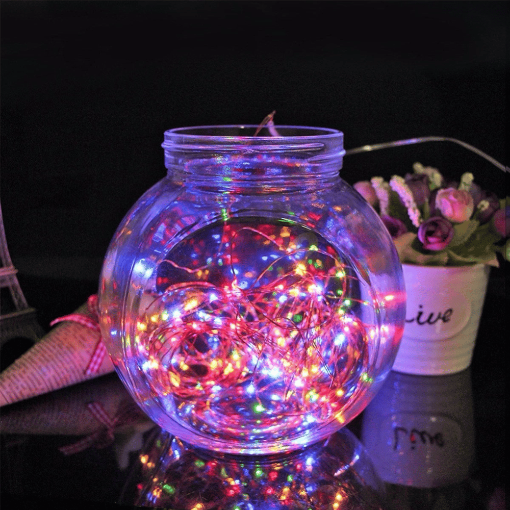 Pilli Renkli Peri Led Işık Dekoratif Aydınlatma 5 Metre Rgb Led Bx40