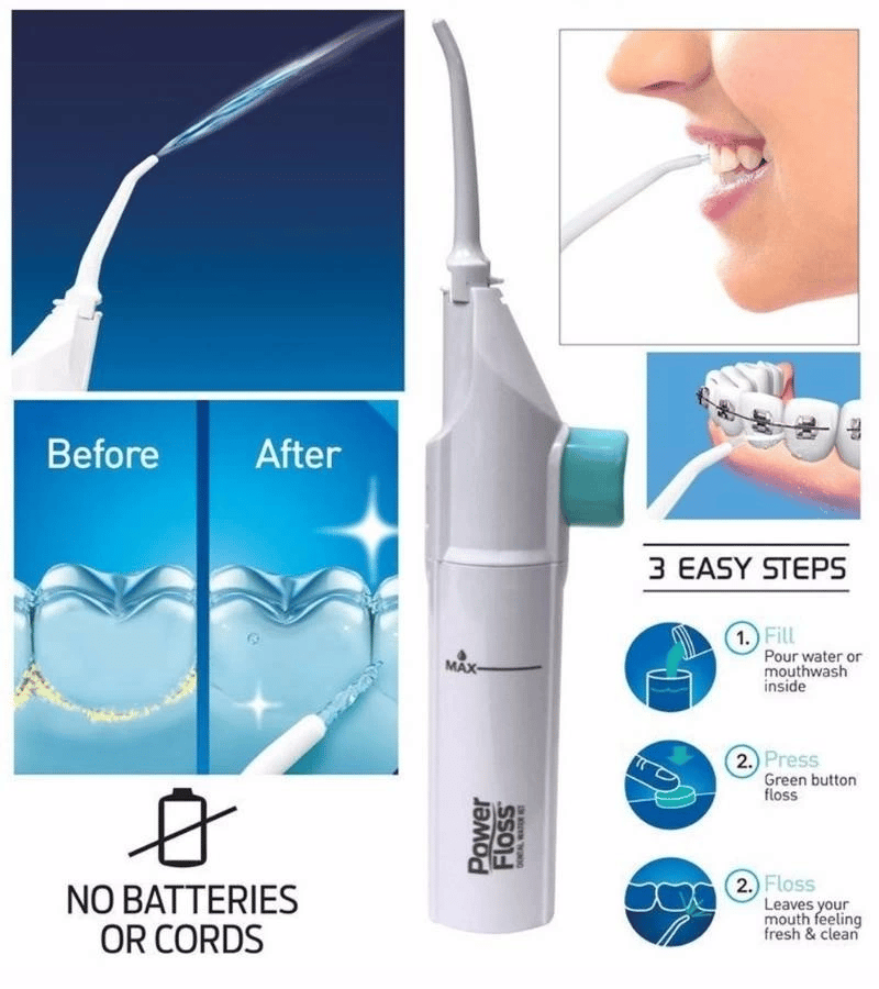 Power Floss Mekanik Diş Ve Ağız Temizleme Aleti ve Diş Beyazlatma Seti
