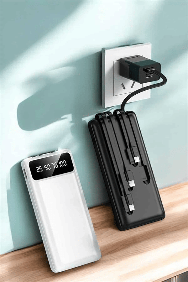 Powerbank 20.000 Mah Dijital Göstergeli LCD Ekran Uzun Pil Ömrü
