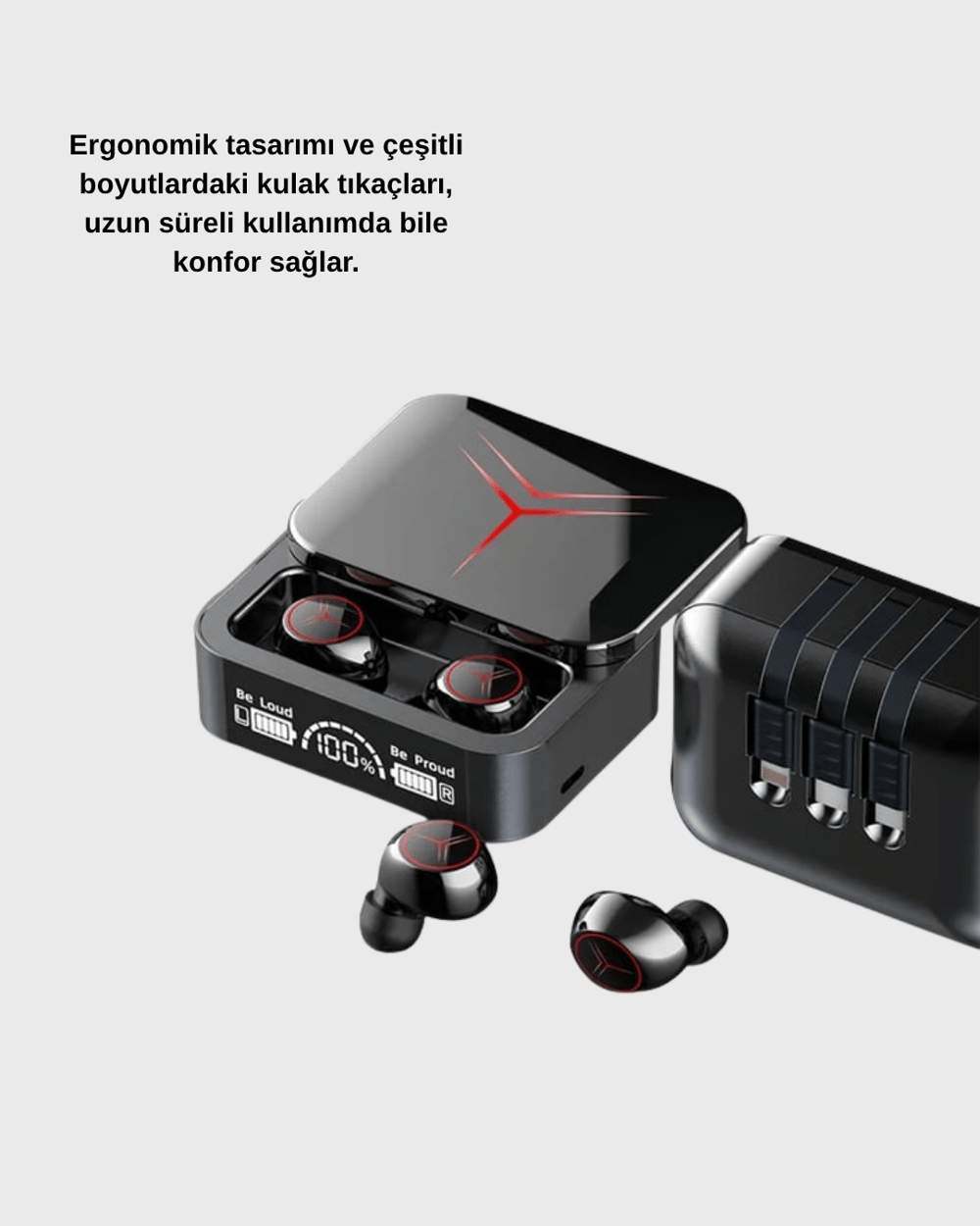 Powerbank Özellikli Bluetooth Kablosuz Kulaklık – Dokunmatik Kontrol, Uzun Pil Ömrü, Ergonomik Tasarım