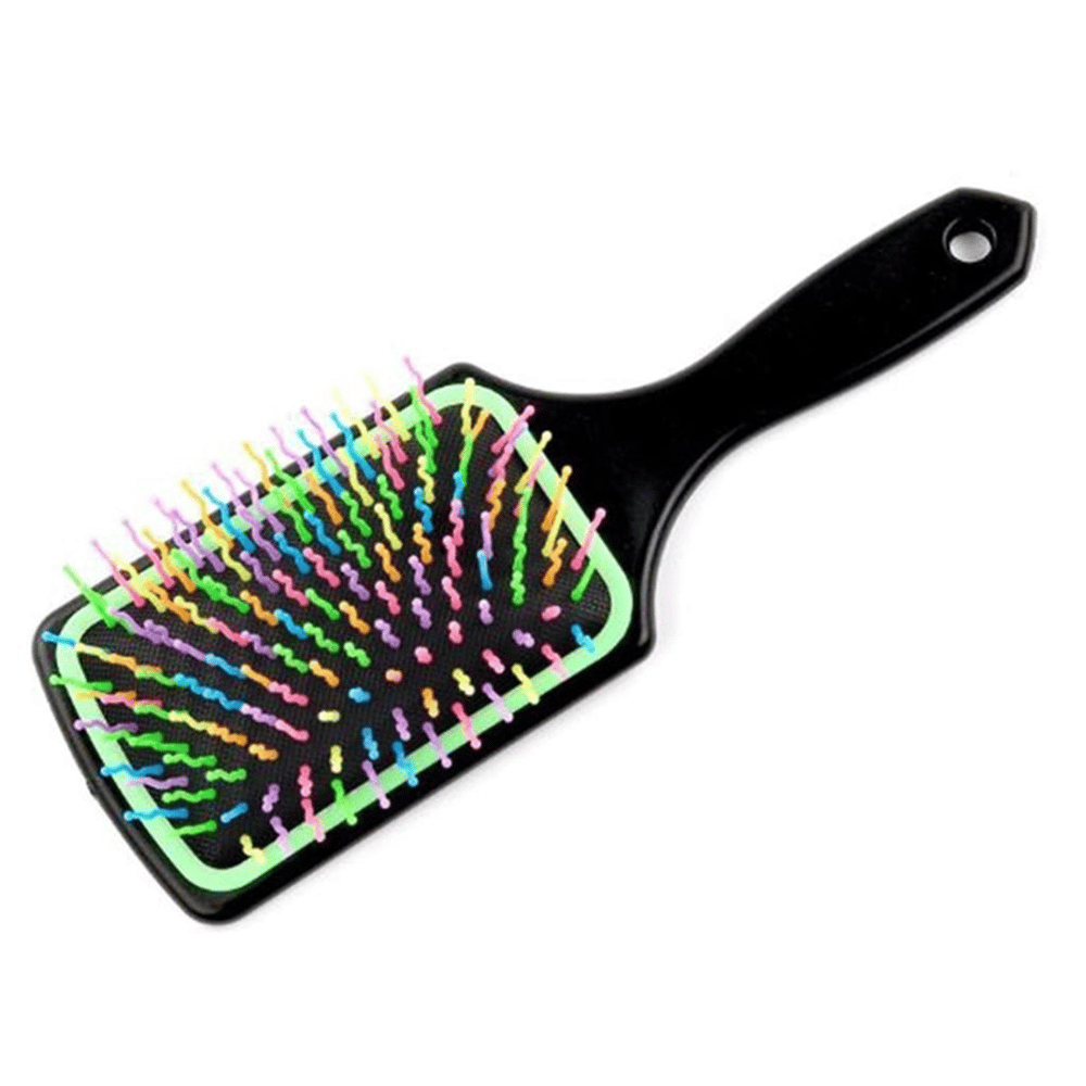 Pratik Renkli Uçlu Plastik Saç Fırçası Tarağı Ergonomik Tarak Bx40