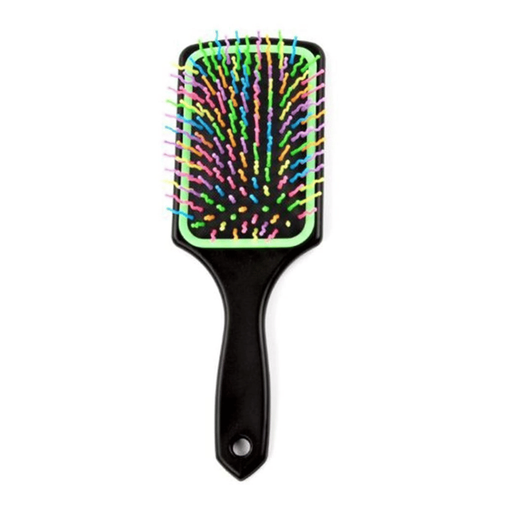 Pratik Renkli Uçlu Plastik Saç Fırçası Tarağı Ergonomik Tarak Bx40