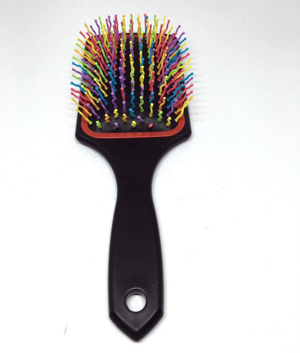 Pratik Renkli Uçlu Plastik Saç Fırçası Tarağı Ergonomik Tarak Bx40