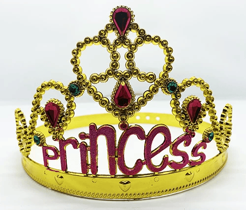 Prenses Yazılı Altın Renk Ayarlanabilir Parti Tacı 60 cm