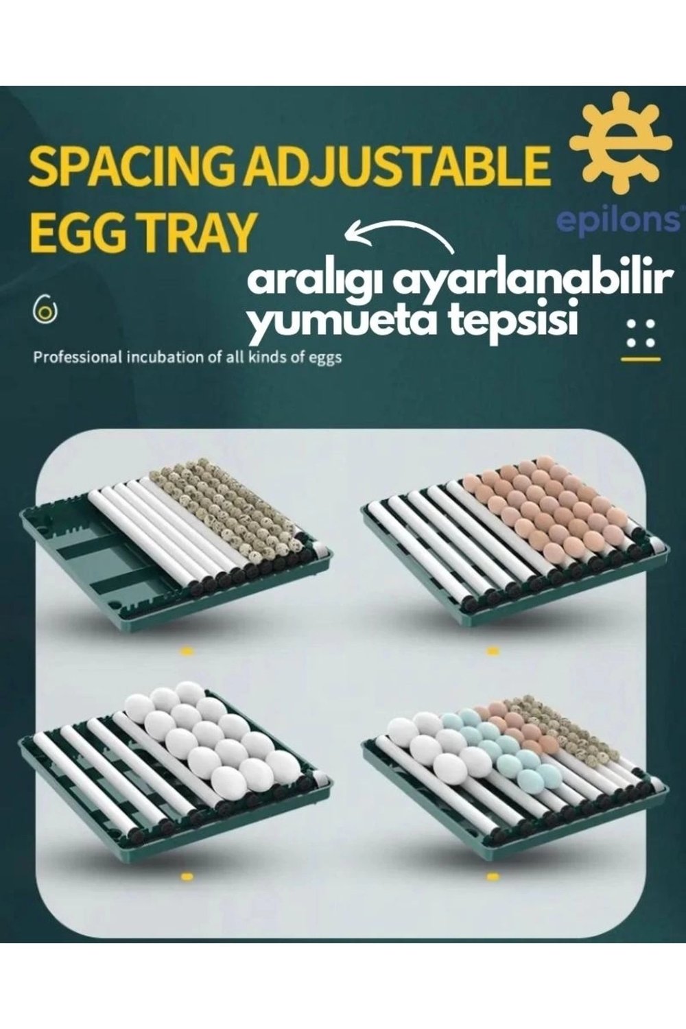 Profesyonel 130 Yumurtalık Tam Otomatik Kuluçka Makinesi Yedek Motorlu Tavuk Kaz Ördek Bıldırcın Güvercin Süs Kuşu İçin Tasarlanmış
