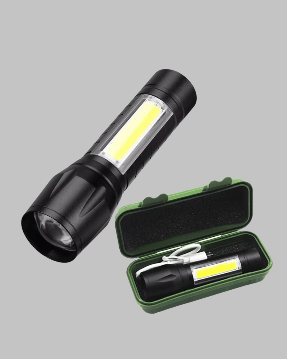 Profesyonel 4 Modlu Şarjlı El Feneri | 1300 mAh Batarya | Cree LED Teknolojisi