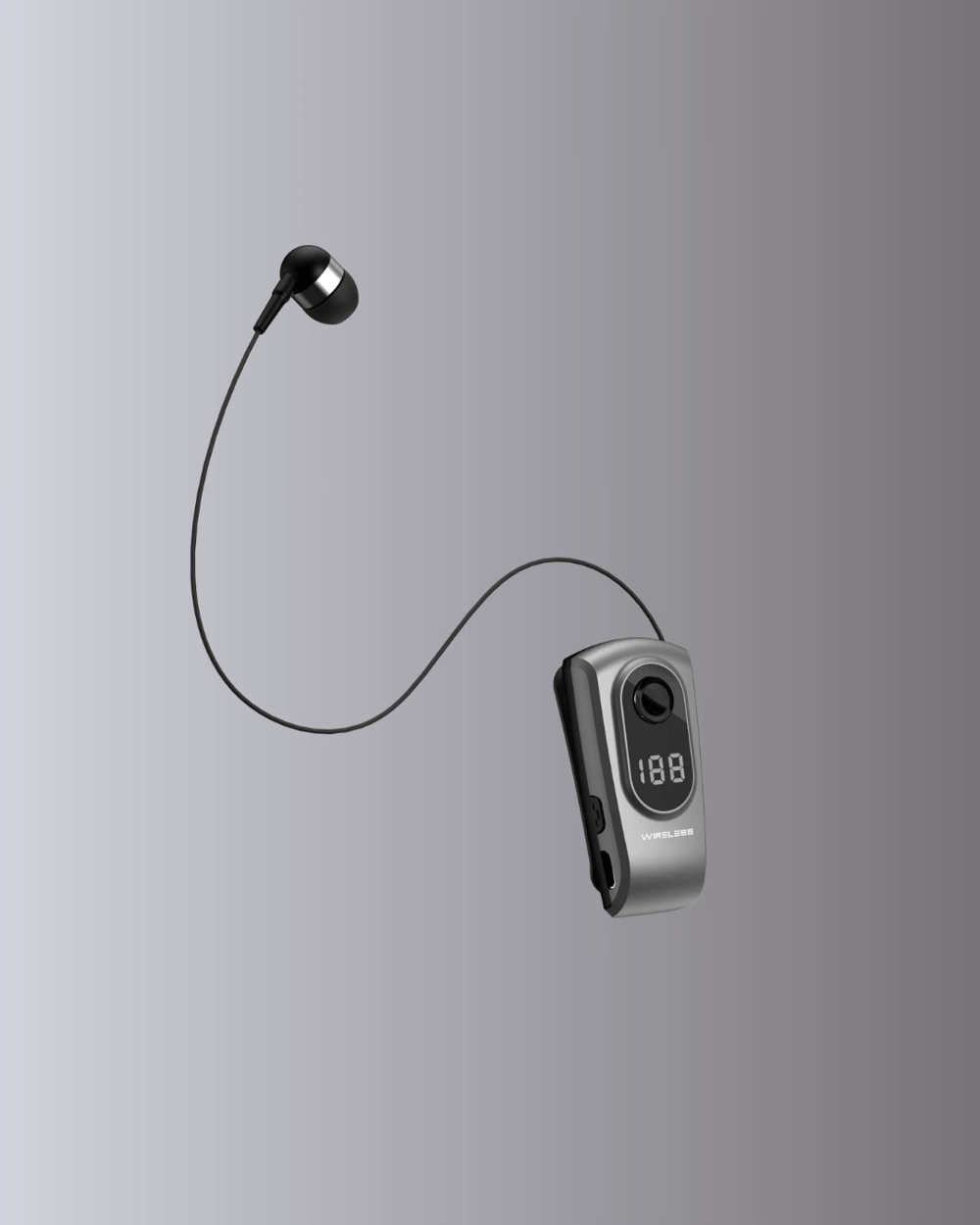 Profesyonel Bluetooth Kulaklık – Klipsli, Titreşimli, Dijital Göstergeli
