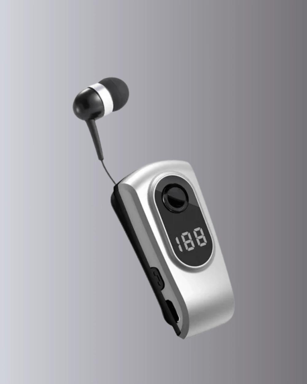 Profesyonel Bluetooth Kulaklık – Klipsli, Titreşimli, Dijital Göstergeli