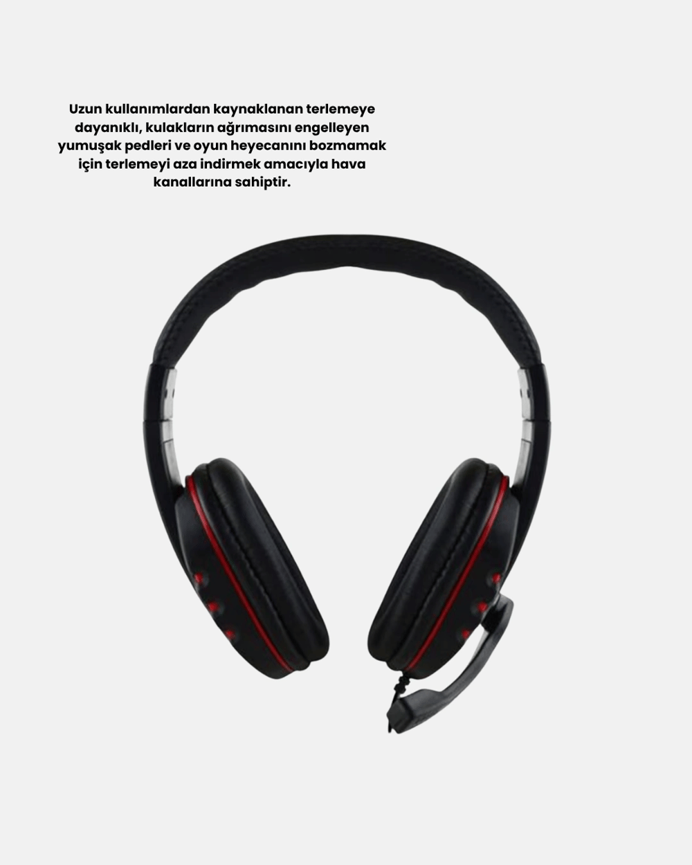Profesyonel Gaming Kulaklık – Mikrofonlu, Yumuşak Pedli, Stereo Ses Kalitesi, Tere Dayanıklı