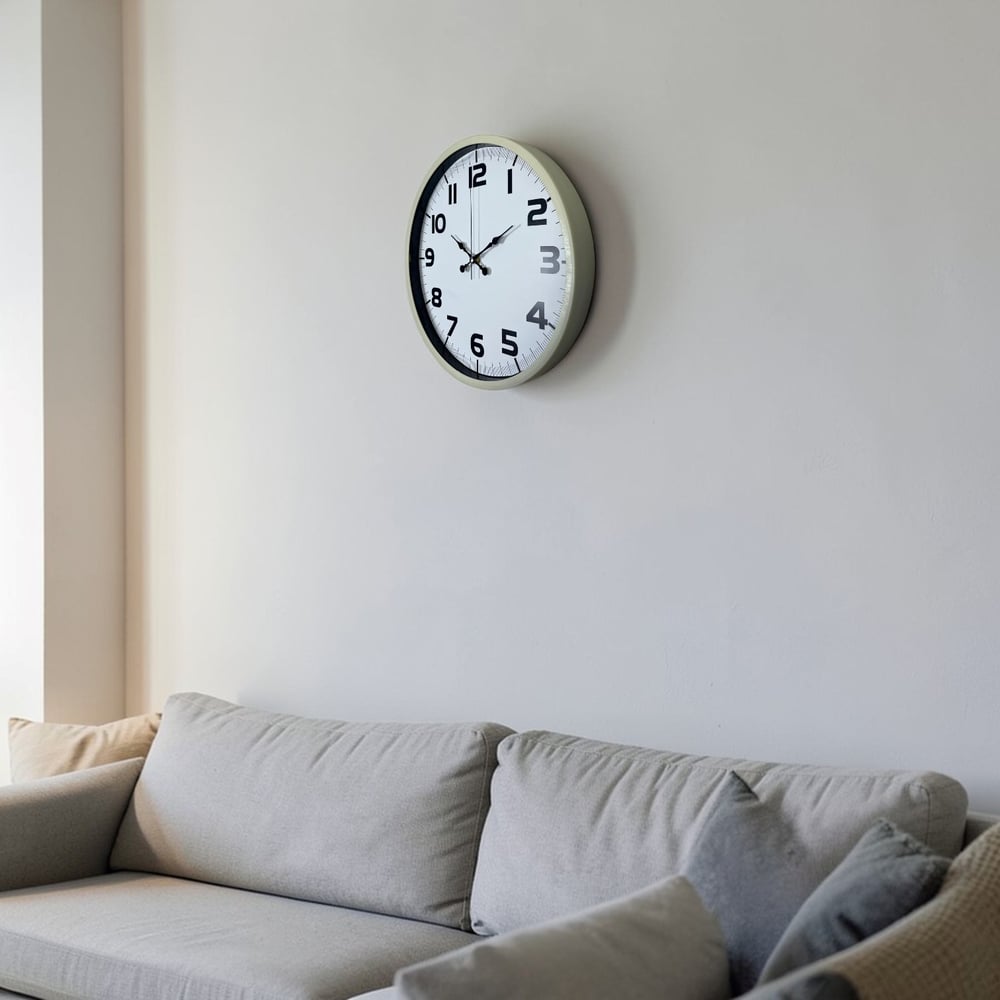 Pure Krem 36 Cm Klasik Duvar Saati