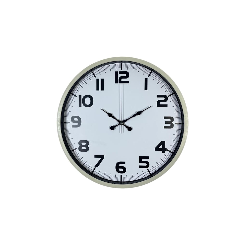 Pure Krem 36 Cm Klasik Duvar Saati