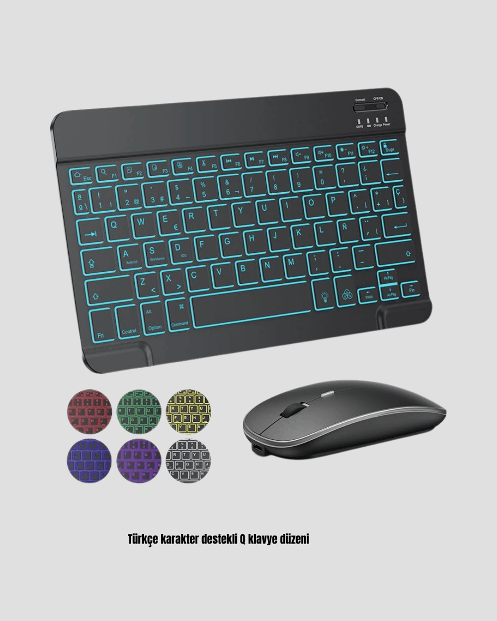 RGB Aydınlatmalı Q Klavye Türkçe Karakter Destekli