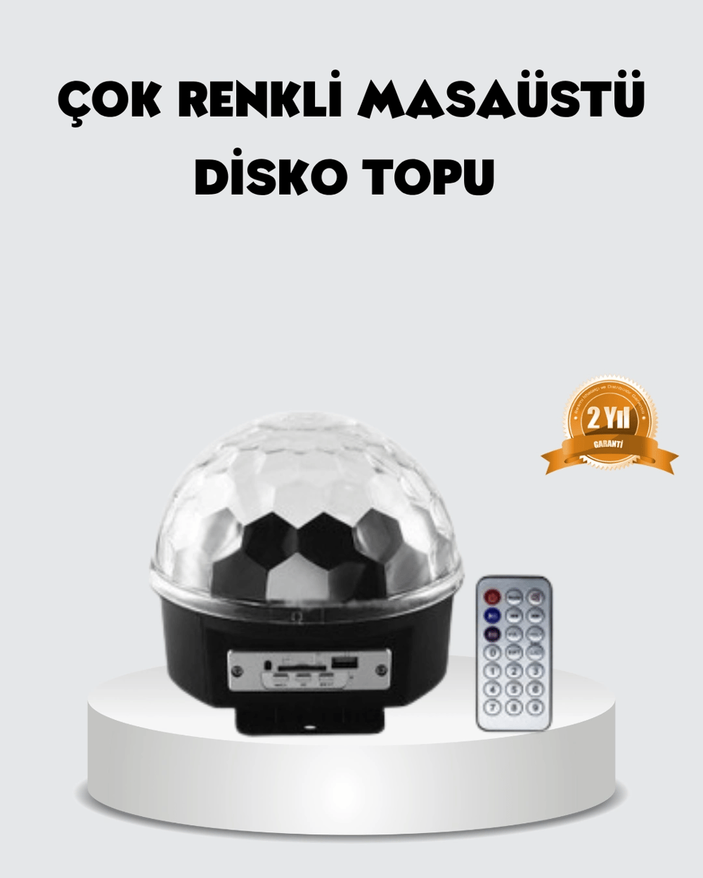 RGB LED Disko Topu Projektör – Ev Partileri, Doğum Günleri ve Eğlence İçin Işık Şovu