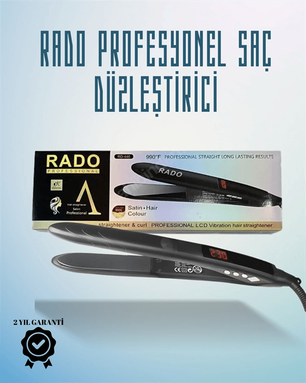 Rado RD-446 Seyahat Dostu Saç Düzleştirici – Güvenlik Kilidi ve Taşınabilir Tasarım