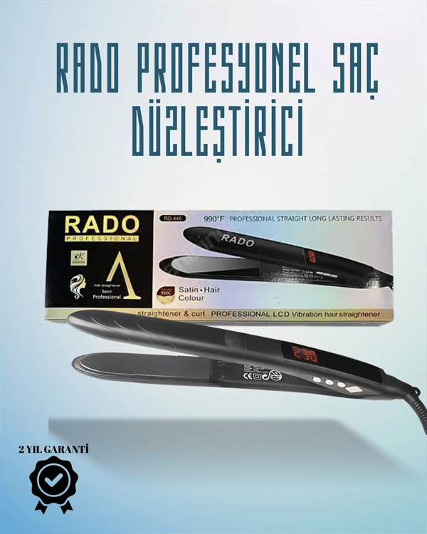 Rado RD-446 Seyahat Dostu Saç Düzleştirici – Güvenlik Kilidi ve Taşınabilir Tasarım
