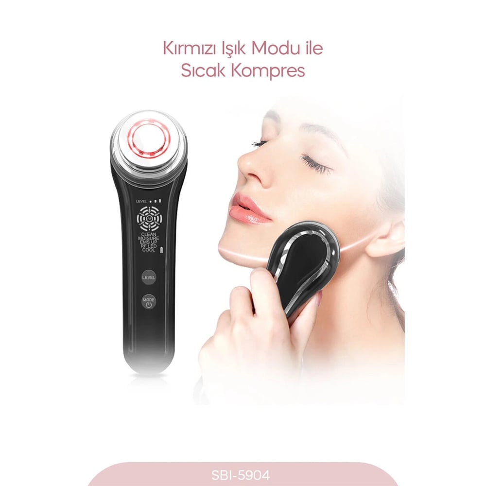 Radyo Frekanslı Yüz - Boyun Kırışıklık Giderici 5 Farklı Mod Ems Teknoloji Sbı-5904 Bx40
