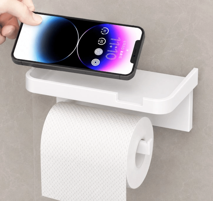 Raflı Yapışkanlı Tuvalet Kağıdı Askılığı Bx40