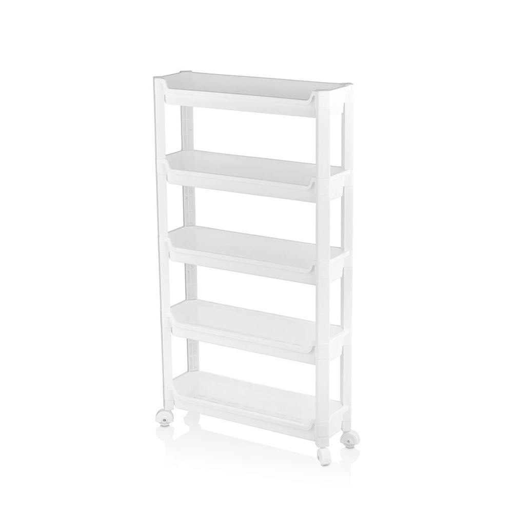 Rafty 5 Katlı Tekerlekli Sepet Organizer Düzenleyici Raf Ünitesi 465x145x850mm Bx40